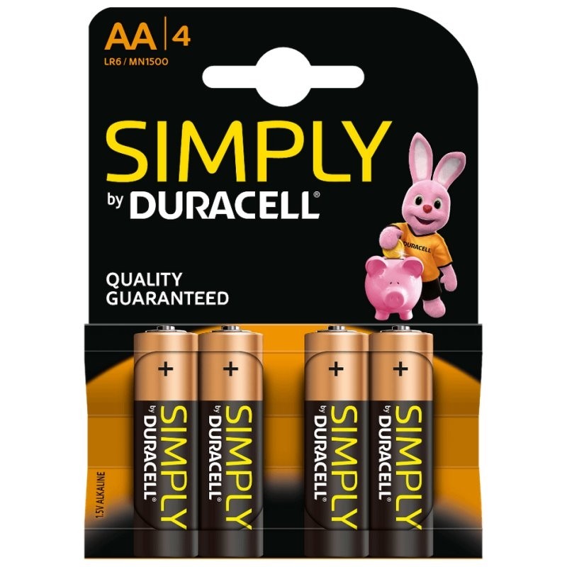 Pack De 4 Pilas AA DURACELL SIMPLY – Cameraks